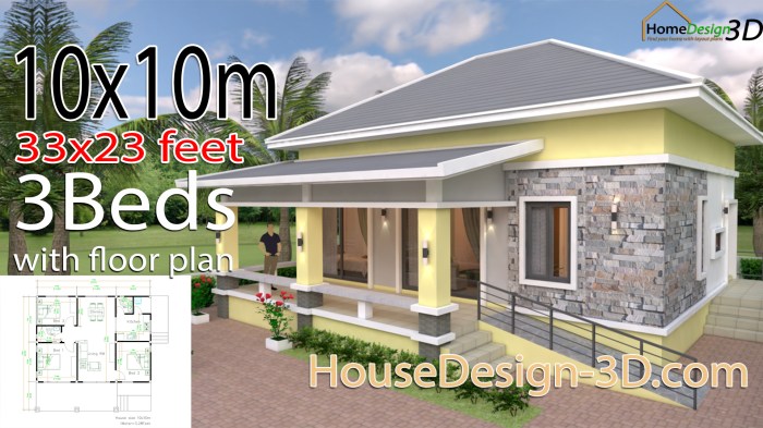 Desain rumah ukuran tanah 10x10