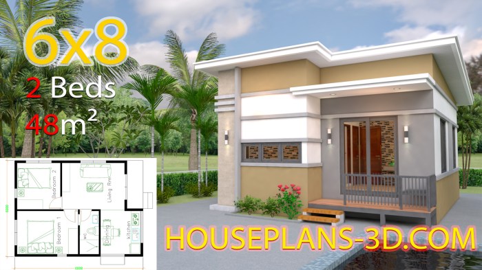 Desain rumah minimalis ukuran 6x8