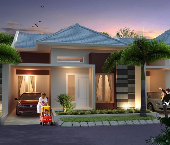 Desain rumah minimalis modern type 45