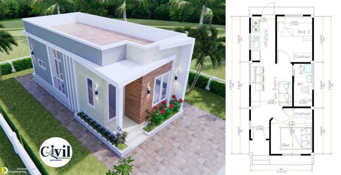 Desain rumah ukuran 9 x 10 meter