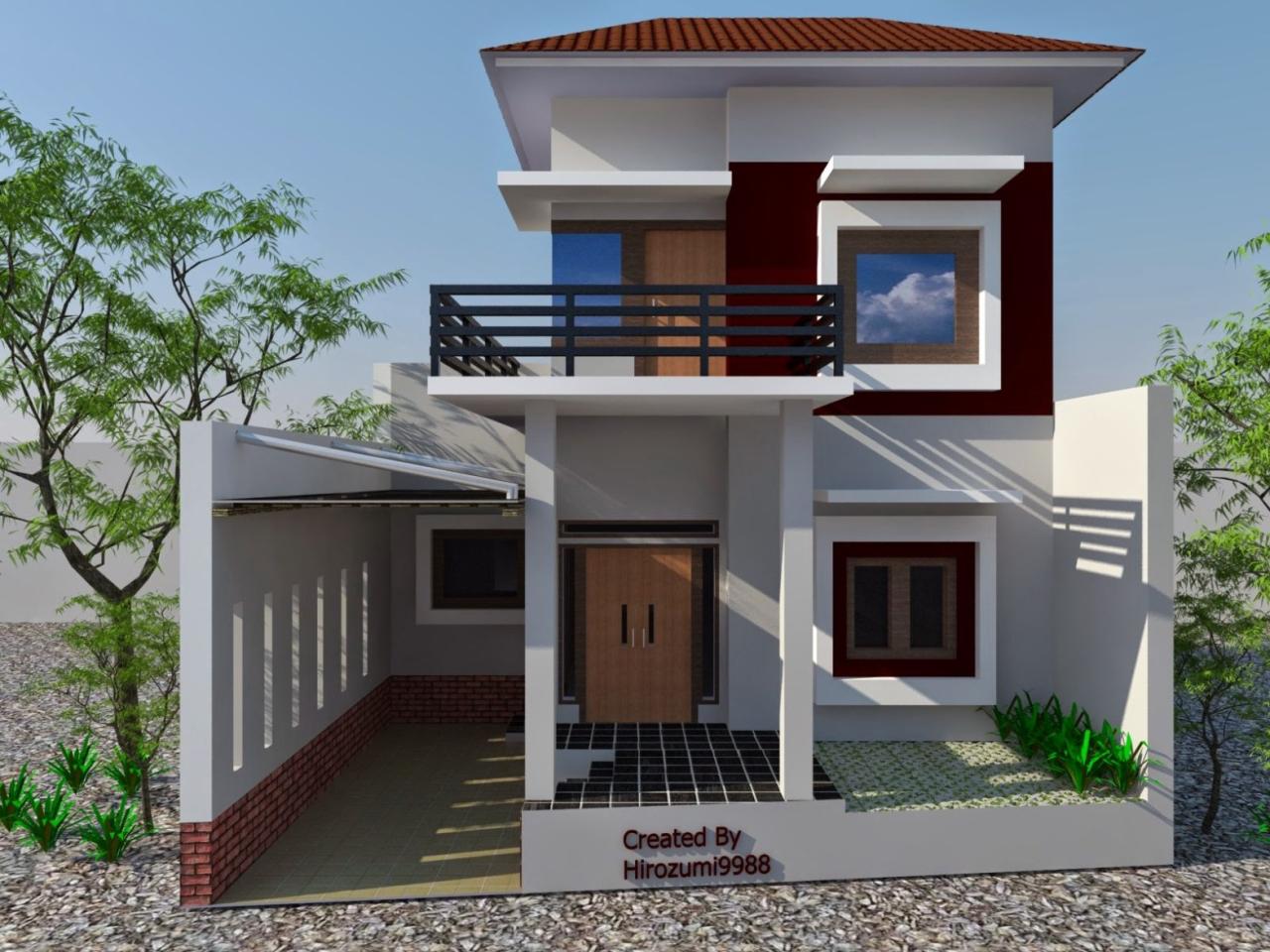 Desain rumah ukuran 7x22