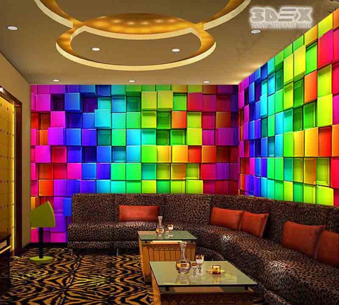 Wallpaper room living 3d walls effect wall wallpapers murals interior stunning