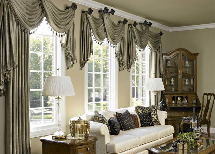 Living room elegant curtain ideas window design grey interior treatments custom