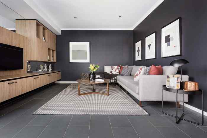 Black room tile living modern flooring floor 60x60 china glazed surface